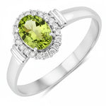 Vintage Oval Cut Diamond Accent Ring