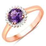 Sunburst Round Cut Diamond Accent Ring