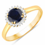 Sunburst Round Cut Diamond Accent Ring