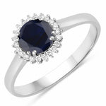 Sunburst Round Cut Diamond Accent Ring