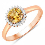 Sunburst Round Cut Diamond Accent Ring