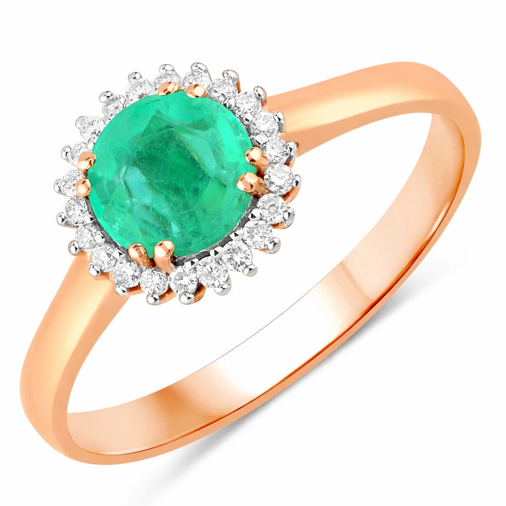 Sunburst Round Cut Diamond Accent Ring