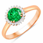 Sunburst Round Cut Diamond Accent Ring