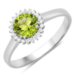 Sunburst Round Cut Diamond Accent Ring