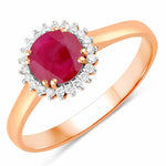 Sunburst Round Cut Diamond Accent Ring