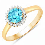 Sunburst Round Cut Diamond Accent Ring