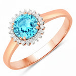 Sunburst Round Cut Diamond Accent Ring