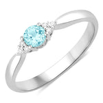 Round Cut Diamond Accent Ring