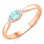 Round Cut Diamond Accent Ring