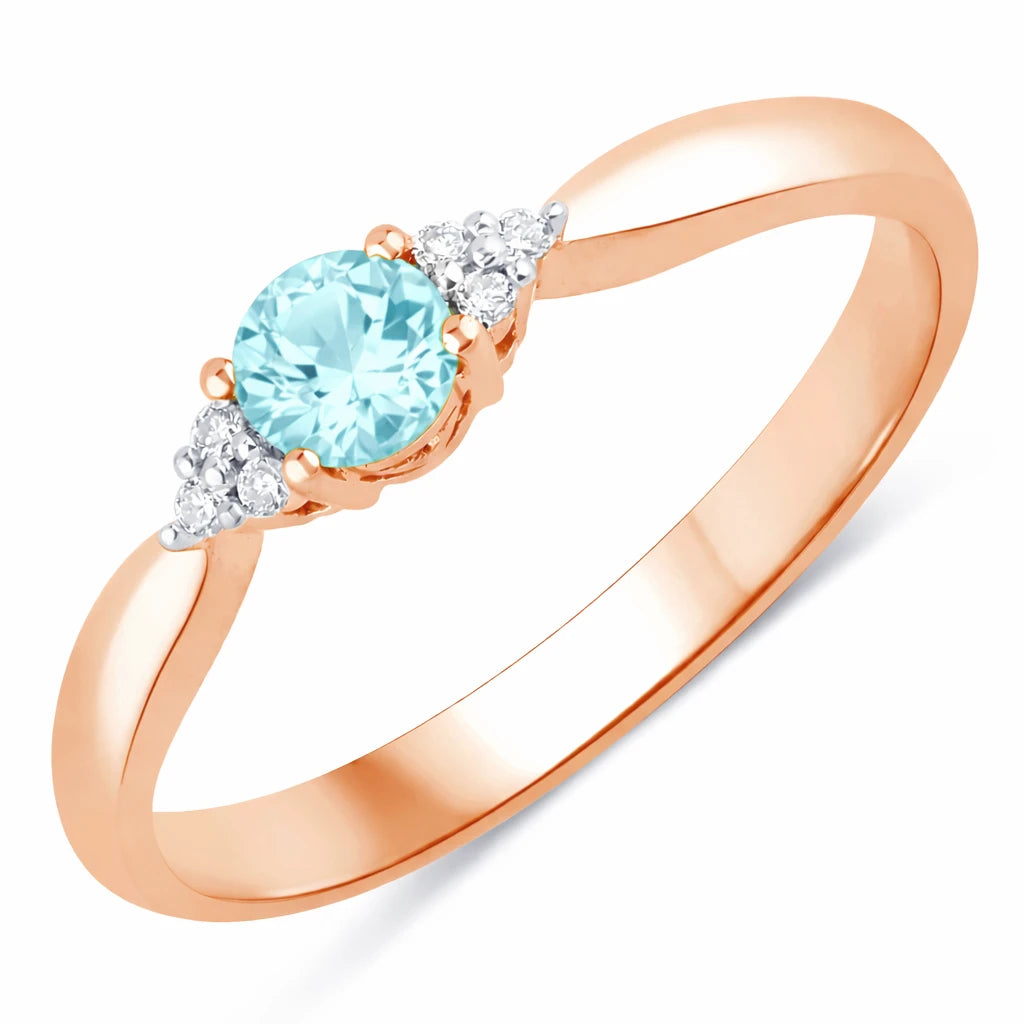 Round Cut Diamond Accent Ring