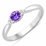 Round Cut Diamond Accent Ring
