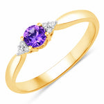 Round Cut Diamond Accent Ring