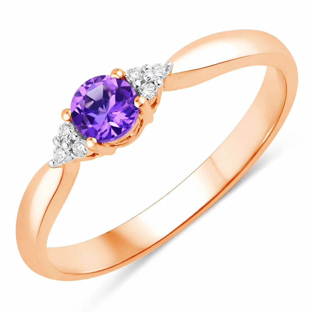 Round Cut Diamond Accent Ring
