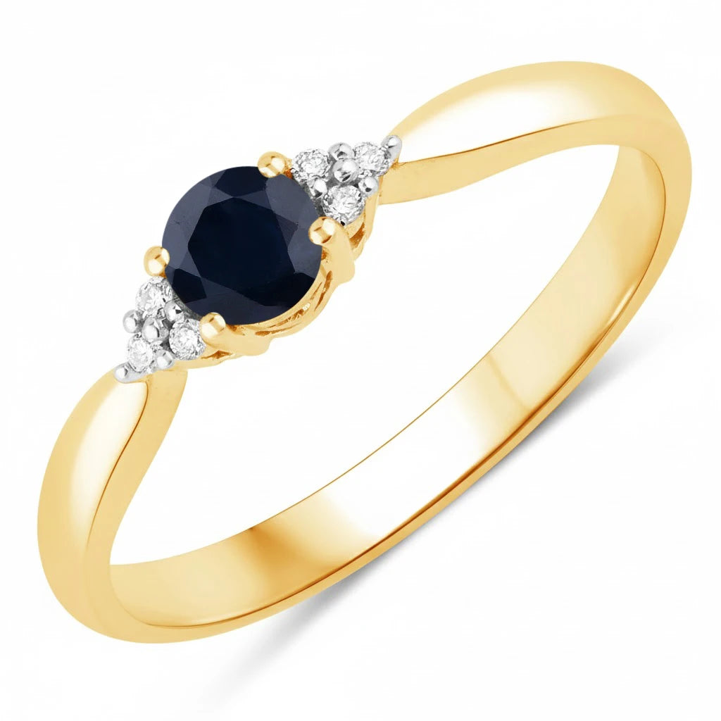 Round Cut Diamond Accent Ring