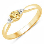 Round Cut Diamond Accent Ring