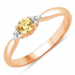 Round Cut Diamond Accent Ring