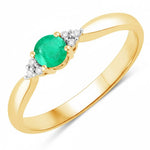 Round Cut Diamond Accent Ring