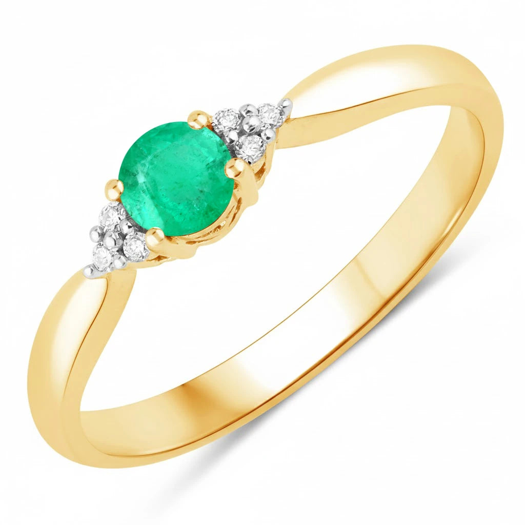 Round Cut Diamond Accent Ring