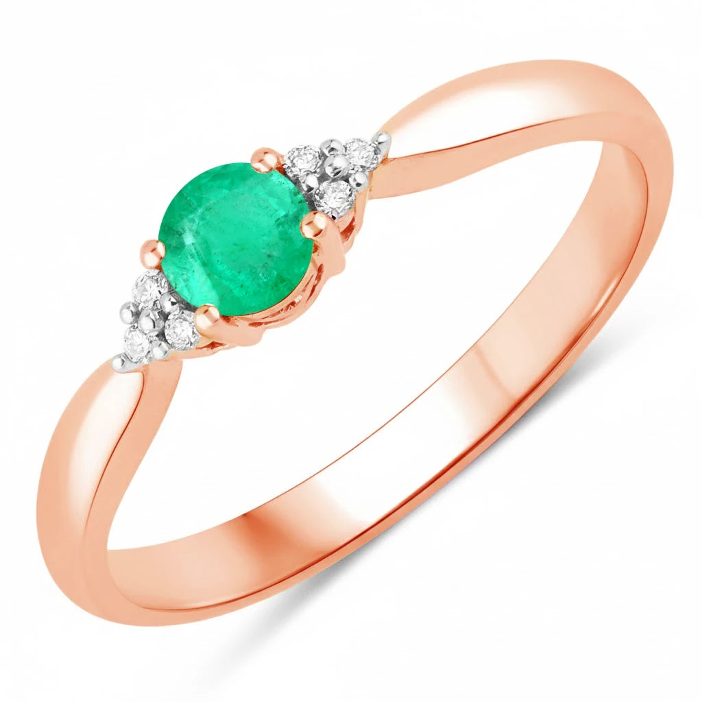 Round Cut Diamond Accent Ring
