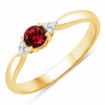 Round Cut Diamond Accent Ring