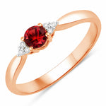 Round Cut Diamond Accent Ring