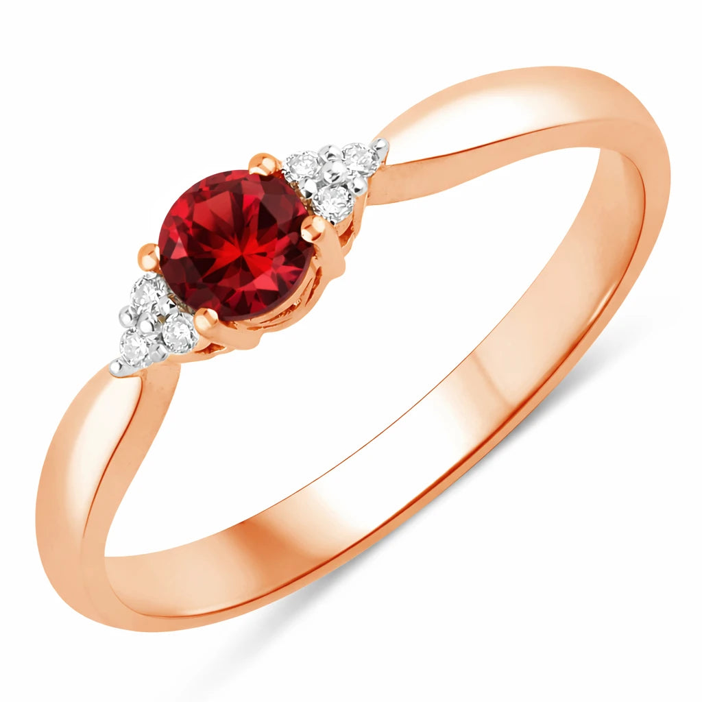 Round Cut Diamond Accent Ring
