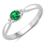 Round Cut Diamond Accent Ring