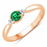 Round Cut Diamond Accent Ring
