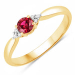 Round Cut Diamond Accent Ring