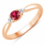 Round Cut Diamond Accent Ring