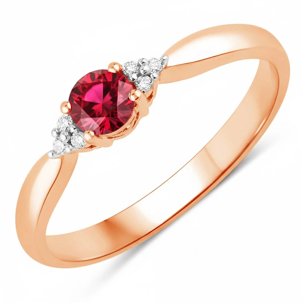 Round Cut Diamond Accent Ring