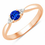 Round Cut Diamond Accent Ring