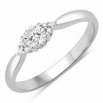Round Cut Diamond Accent Ring