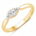 Round Cut Diamond Accent Ring
