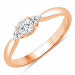 Round Cut Diamond Accent Ring