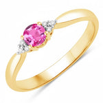 Round Cut Diamond Accent Ring