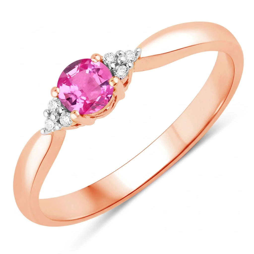 Round Cut Diamond Accent Ring