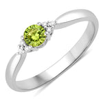Round Cut Diamond Accent Ring