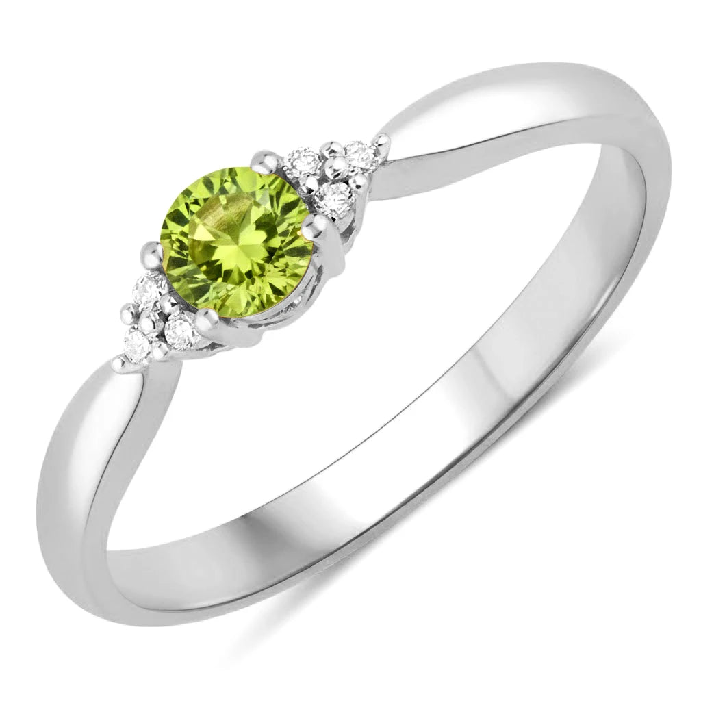 Round Cut Diamond Accent Ring