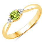 Round Cut Diamond Accent Ring