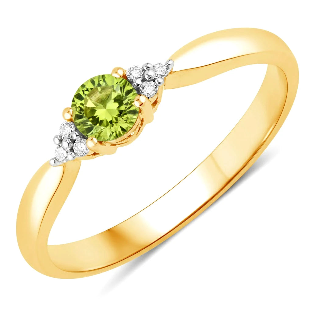 Round Cut Diamond Accent Ring