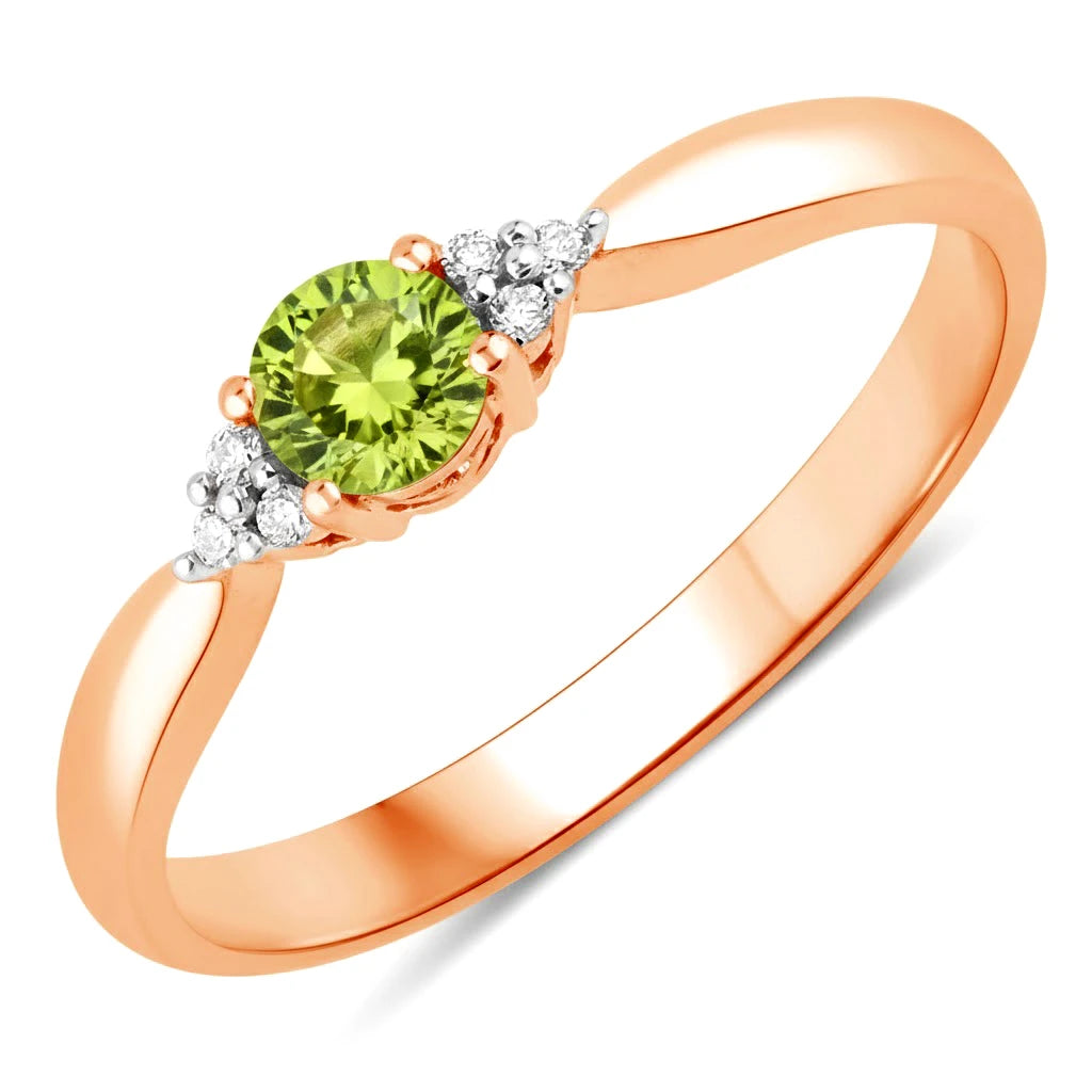 Round Cut Diamond Accent Ring