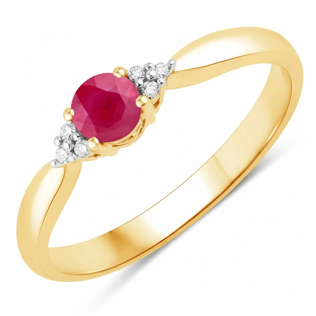 Round Cut Diamond Accent Ring