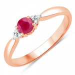 Round Cut Diamond Accent Ring
