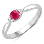 Round Cut Diamond Accent Ring