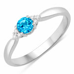 Round Cut Diamond Accent Ring