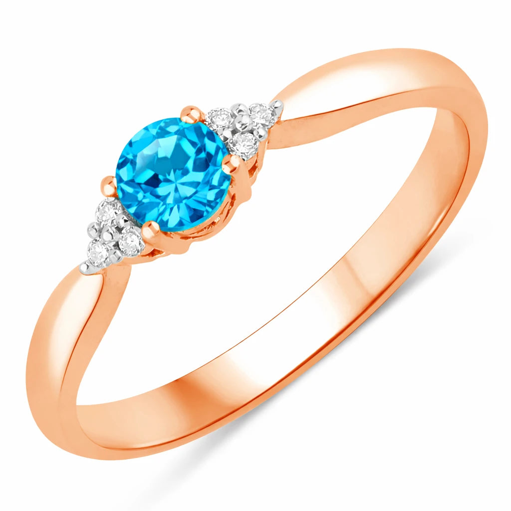 Round Cut Diamond Accent Ring