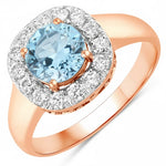 Framed Round Cut Diamond Accent Ring