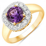 Framed Round Cut Diamond Accent Ring