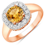Framed Round Cut Diamond Accent Ring